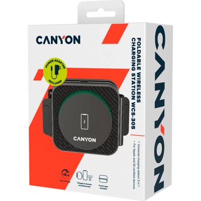   Canyon WS-305 Foldable 3in1 Wireless charger (CNS-WCS305B) -  8