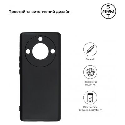 ����� ��� ���������� �������� Armorstandart Matte Slim Fit Honor Magic5 Lite Camera cover Black (ARM69395) - �������� 3