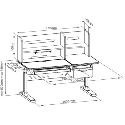 ����� FunDesk (1+1+1) (FIORE II GREY) - �������� 15
