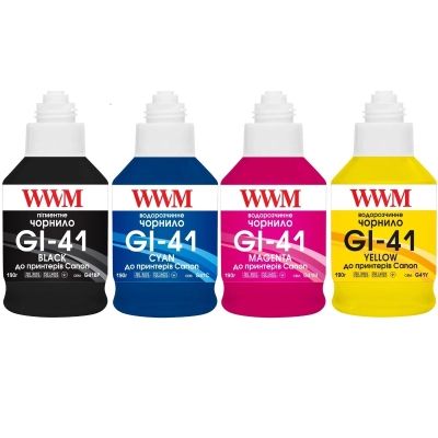 ������� WWM Canon GI-41 ��� G2420/3420 4�190� BP/C/M/Y SET, Pigm/Water (G41SET4) - �������� 2