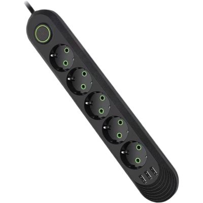 ��������� ������ �������� Voltronic F05U, 5��� EU, 3*USB Black (F05U-Black) - �������� 1