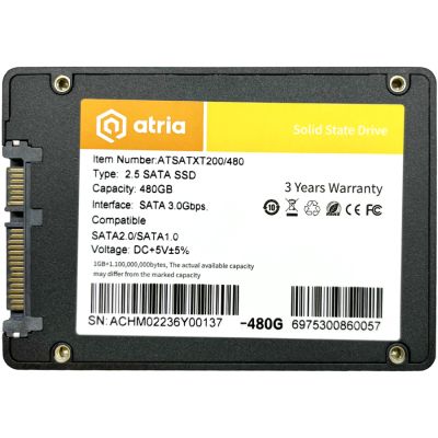  SSD 2.5" 480GB XT200 ATRIA (ATSATXT200/480) -  2