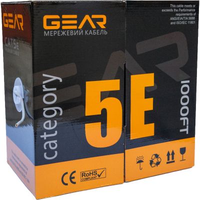 ������ ������� UTP 305�, cat.5e, CCA, 4*2*0,51, PVC, indoor, grey GEAR (GEC-UTPCCA051305) - �������� 2