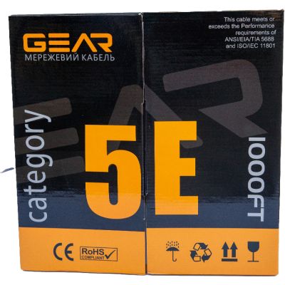 ������ ������� UTP 305�, cat.5e, CCA, 4*2*0,51, PVC, indoor, grey GEAR (GEC-UTPCCA051305) - �������� 3