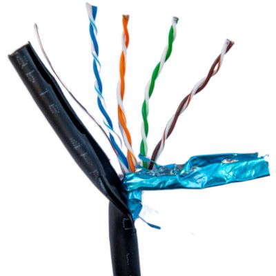 ������ ������� FTP 305�, cat.5e, CU, 4*2*0,51, PVC+PE, outdoor, black GEAR (GEC-FTPCUOUT051305) - �������� 1