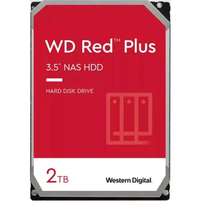   3.5" 2Tb Western Digital Red Plus, SATA3, 64Mb, 5400 rpm (WD20EFPX) -  1