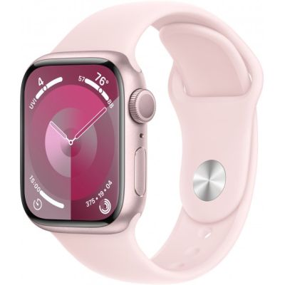 - Apple Watch Series 9 GPS 41mm Pink Aluminium Case with Light Pink Sport Band - M/L (MR943QP/A) -  1