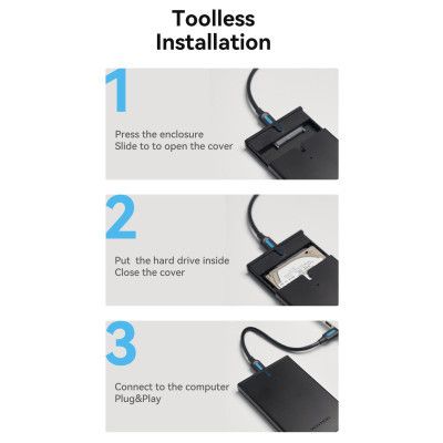 ������ �������� Vention 2.5" HDD/SSD USB 3.0 Micro-B Black (KPAB0) - �������� 7