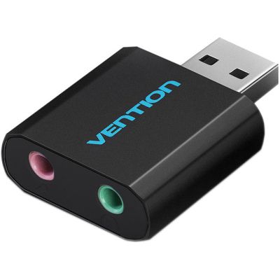 ������� ����� ������� ����� Vention Audio USB 2�3,5mm jack Metal (VAB-S17-B) - �������� 1