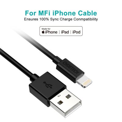 ���� ������ USB 2.0 AM to Lightning 1.2m 2.4A MFI Choetech (IP0026) - �������� 2
