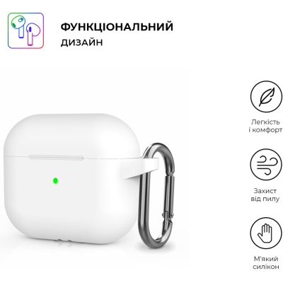 ����� ��� ��������� Armorstandart Hang Case ��� Apple AirPods 3 White (ARM60324) - �������� 2