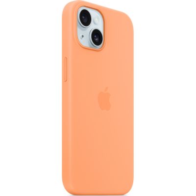     Apple iPhone 15 Silicone Case with MagSafe Orange Sorbet (MT0W3ZM/A) -  6