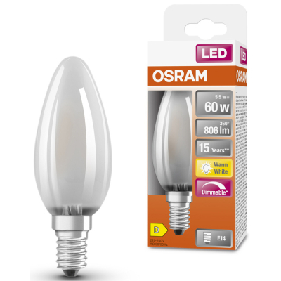 �������� Osram LED CL B60 DIM 6,5W/827 230V GL FR E14 (4058075434486) - �������� 2