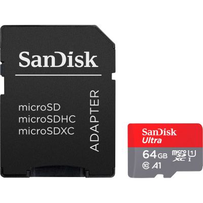 ����� ������ SanDisk 64GB microSD class 10 UHS-I Ultra (SDSQUAB-064G-GN6MA) - �������� 1