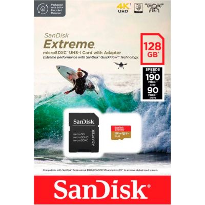  '  ' SanDisk 128GB microSD class 10 UHS-I Extreme For Action Cams and Dro (SDSQXAA-128G-GN6AA) -  5