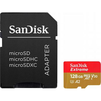  '  ' SanDisk 128GB microSD class 10 UHS-I Extreme For Action Cams and Dro (SDSQXAA-128G-GN6AA) -  1