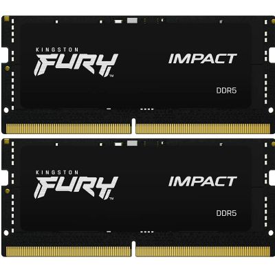 ������ ������ ��� �������� SoDIMM DDR5 32GB (2x16GB) 5600 MHz Impact Black Kingston Fury (ex.HyperX) (KF556S40IBK2-32) - �������� 1