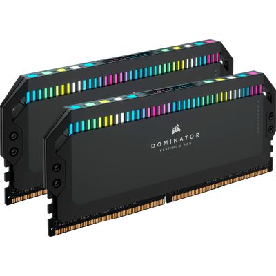     DDR5 64GB (2x32GB) 6000 MHz Dominator Platinum RGB Black Corsair (CMT64GX5M2B6000C30) -  2