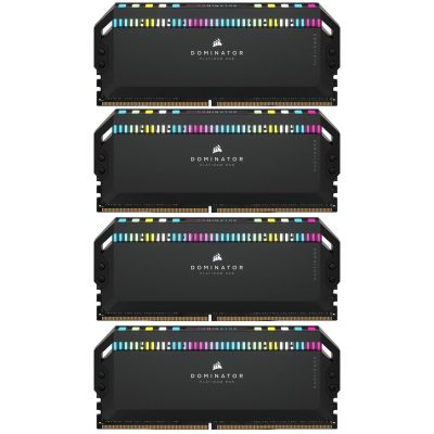     DDR5 64GB (4x16GB) 6200 MHz Dominator Platinum RGB Black Corsair (CMT64GX5M4B6200C32) -  1