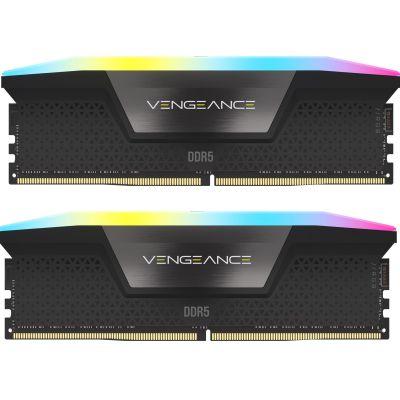  '  ' DDR5 64GB (2x32GB) 6400 MHz XMP 3.0 Vengeance RGB Black Corsair (CMH64GX5M2B6400C32) -  1