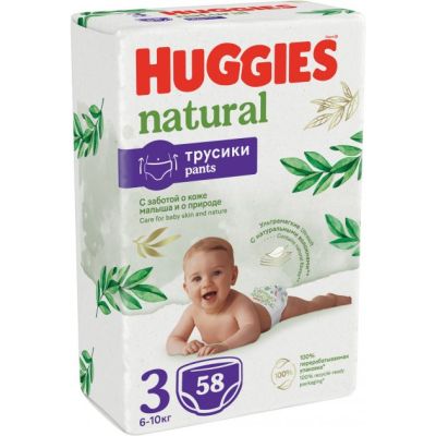 ϳ Huggies Natural Pants Mega 3 (6-10 ) 58  (5029053549552) -  2