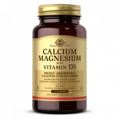 ���������-����������� �������� Solgar ������� ������ + ������� D3, Calcium Magnesium with Vitamin D3, 150 ����� (SOL-00518) - �������� 1