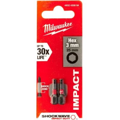 ����� ��� Milwaukee SHOCKWAVE, Hex3, 25��, 2�� (4932430894) - �������� 3