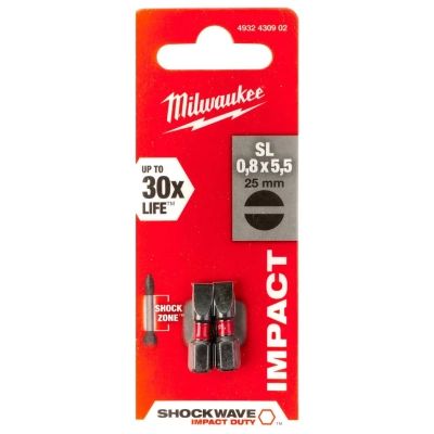 ����� ��� Milwaukee SHOCKWAVE, SL0,8x5,5, 25��, 2�� (4932430902) - �������� 3