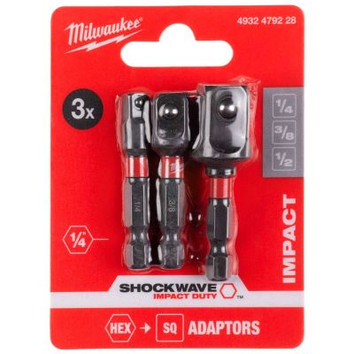 ������� ��� ����������� Milwaukee 1/4" HEX �� �������� 1/4", 3/8", 1/2" (4932479228) - �������� 3
