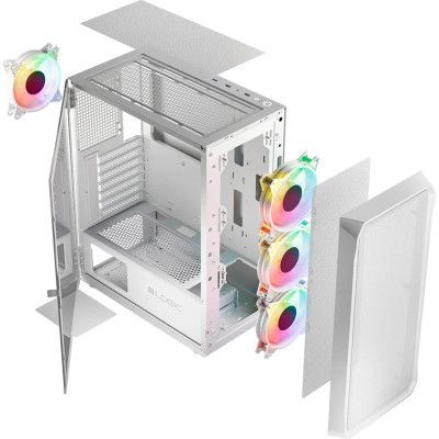 ������ Logic concept PORTOS MESH+GLASS ARGB fans 3x120mm WHITE (AM-PORTOS-20-0000000-0002) - �������� 11
