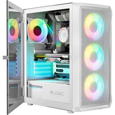 ������ Logic concept PORTOS MESH+GLASS ARGB fans 3x120mm WHITE (AM-PORTOS-20-0000000-0002) - �������� 12