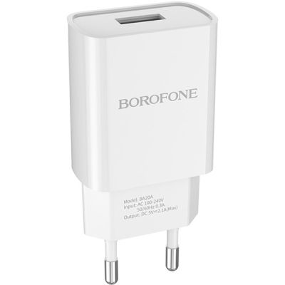   BOROFONE BA20A Sharp charger set(Lightning) White (BA20AW) -  1