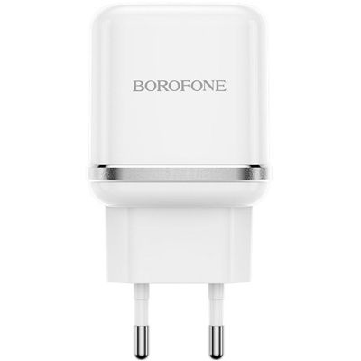   BOROFONE BA36A High speed single port QC3.0 charger set White (BA36AW) -  1