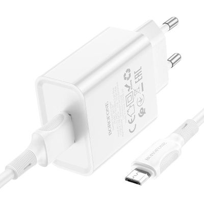 �������� ������� BOROFONE BA74A Aspirer charger set(Micro) White (BA74AMW) - �������� 4