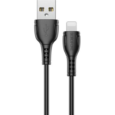   USB 2.0 AM to Lightning 1.0m BX51 Triumph 2.4A Black BOROFONE (BX51LB) -  1