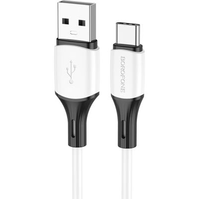   USB 2.0 AM to Type-C 1.0m BX79 3A White BOROFONE (BX79CW) -  1