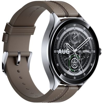 �����-�������� Xiaomi Watch 2 Pro Bluetooth Silver Case with Brown Leather Strap (1006733) - �������� 3