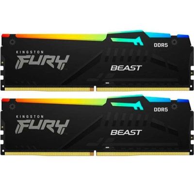     DDR5 16GB (2x8GB) 6000 MHz FURY Beast RGB Kingston Fury (ex.HyperX) (KF560C36BBEAK2-16) -  1