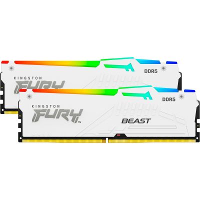  '  ' DDR5 32GB (2x16GB) 5600 MHz FURY Beast White RGB Kingston Fury (ex.HyperX) (KF556C36BWEAK2-32) -  3