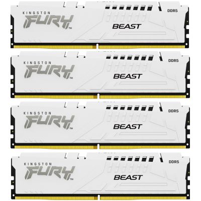 ������ ������ ��� ���������� DDR5 128GB (4x32GB) 5600 MHz FURY Beast White Kingston Fury (ex.HyperX) (KF556C40BWK4-128) - �������� 1