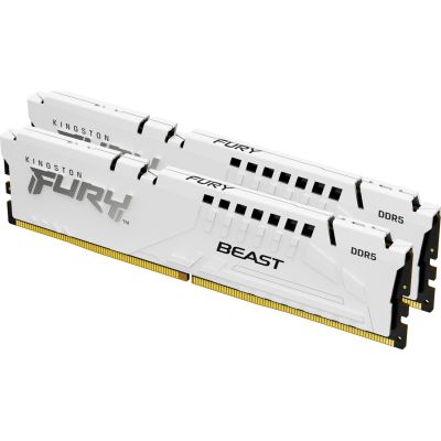     DDR5 32GB (2x16GB) 5600 MHz FURY Beast White Kingston Fury (ex.HyperX) (KF556C40BWK2-32) -  2