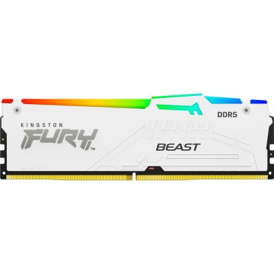  '  ' DDR 32GB 6000 MHz FURY Beast White RGB Kingston Fury (ex.HyperX) (KF560C40BWA-32) -  1
