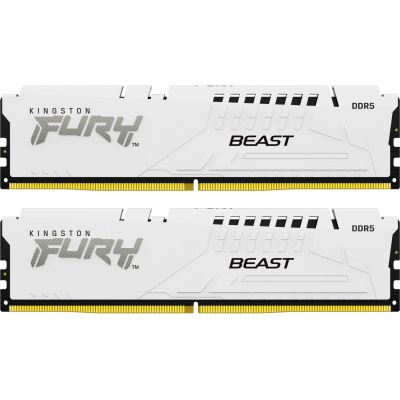     DDR 64GB (2x32GB) 5600 MHz FURY Beast White Kingston Fury (ex.HyperX) (KF556C40BWK2-64) -  1