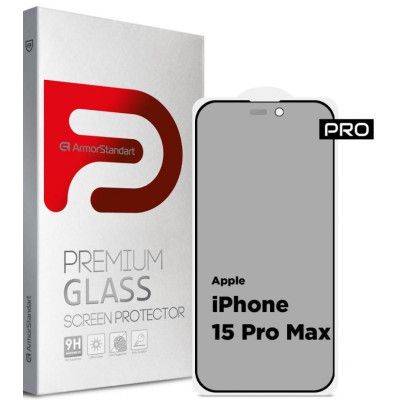 ������ �������� Armorstandart Pro Anti-spy Matte Apple iPhone 15 Pro Max Black (ARM73172) - �������� 1