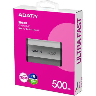 SSD  ADATA SD810 500GB USB 3.2 (SD810-500G-CSG) -  6
