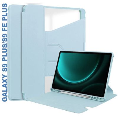 ����� ��� �������� BeCover 360� Rotatable Samsung Tab S9 Plus (SM-X810/SM-X816)/S9 FE Plus (SM-X610/SM-X616) 12.4" Light Bl (710401) - �������� 1