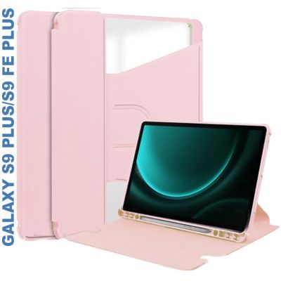 ����� ��� �������� BeCover 360� Rotatable Samsung Tab S9 Plus (SM-X810/SM-X816)/S9 FE Plus (SM-X610/SM-X616) 12.4" Pink (710402) - �������� 1