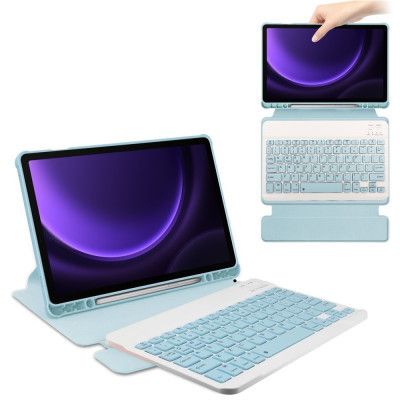    BeCover Keyboard 360 Rotatable Samsung Tab S9 (SM-X710/SM-X716)/S9 FE (SM-X510/SM-X516B) 11.0" Light Bl (710429) -  4