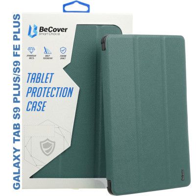    BeCover Smart Case Samsung Tab S9 Plus (SM-X810/SM-X816)/S9 FE Plus (SM-X610/SM-X616) 12.4" Dark Green (710323) -  1