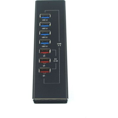 Dynamode 4*USB3.0 data ports + 3*2.4 charge with Power Adaptor metal (DM-UH-P407) -  4